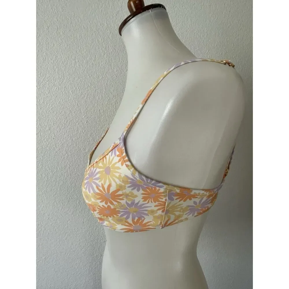 L*Space Swim Bikini Top Plunge Multicolor Floral Swimwear